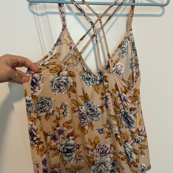 American Eagle Outfitters Floral Camisole in Cream and Brown - Picture 2 of 7